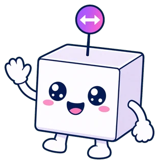 手を振る変換くん（白い箱のマスコット）